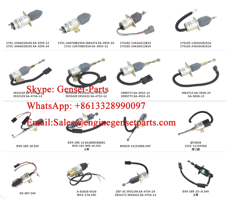 Solenoides de Parada OEM Engine Fuel Shut Off Stop Solenoids