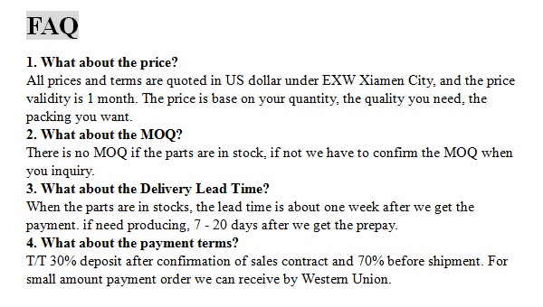 Preguntas más frecuentes FAQ