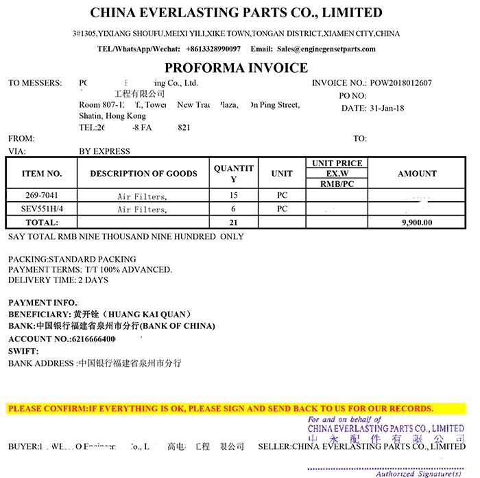 caso del cliente de Hong Kong